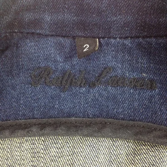 Ralph Lauren Sz 2 Black Label Blue Jean Jacket - Picture 5 of 11